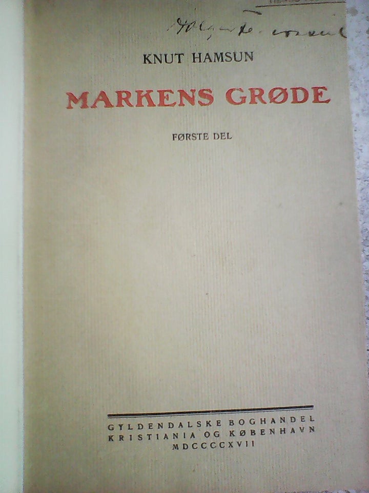 Markens grøde, Knut Hamsun, genre: