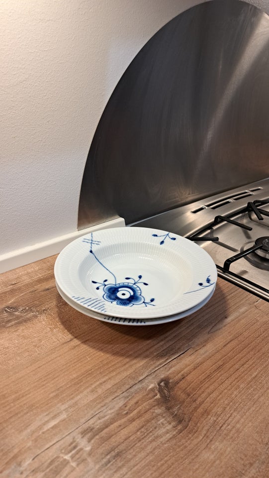 Porcelæn, Blå Mega Riflet dyb