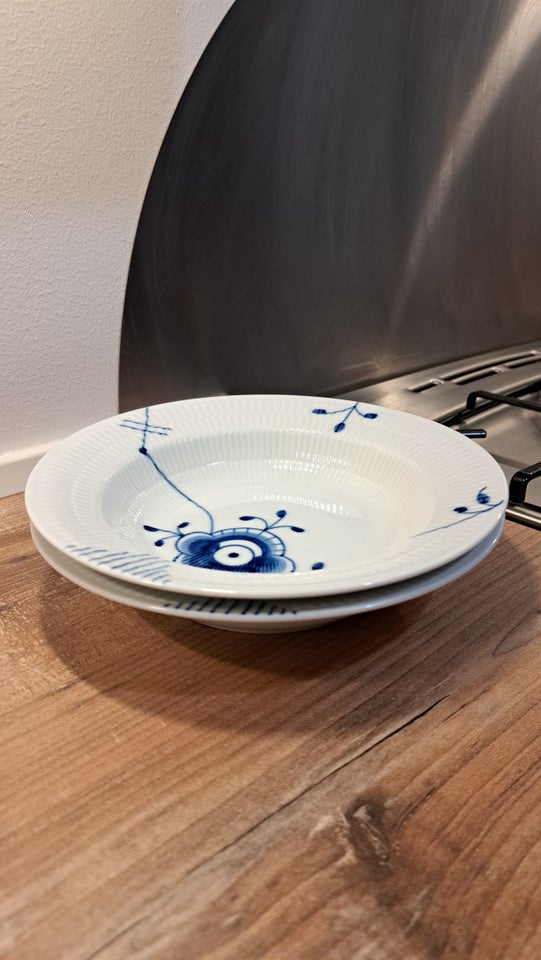 Porcelæn, Blå Mega Riflet dyb