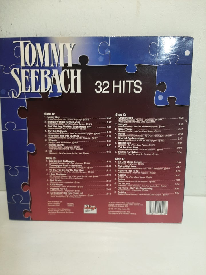 LP, Tommy Seebach, 33 Hits