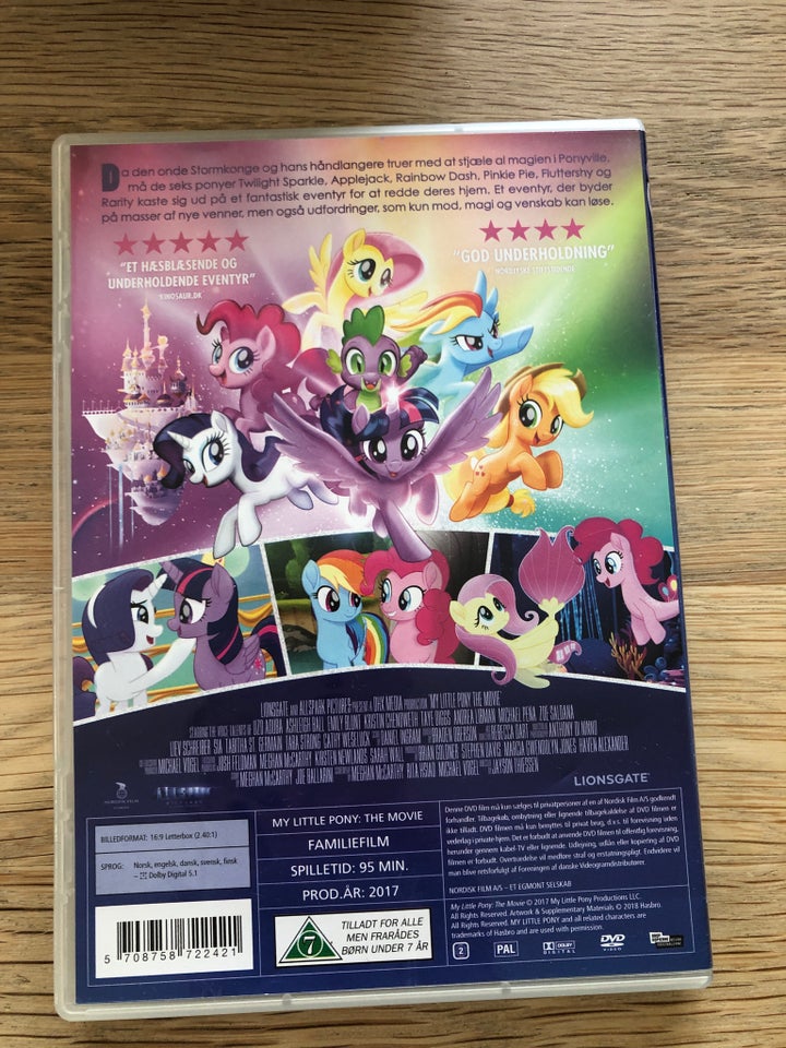 My little pony filmen, DVD,