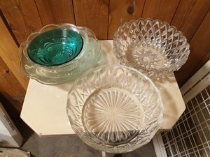 Glas Risalamande skåle grøn glas