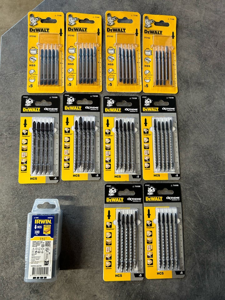 Savklinge Irwin og DeWalt stiksav