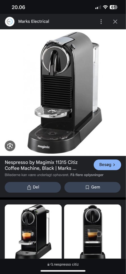 Nespresso kaffemaskine,