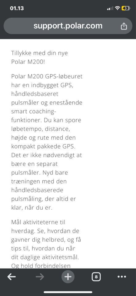 Løbeur Gps/ løbeur Polar