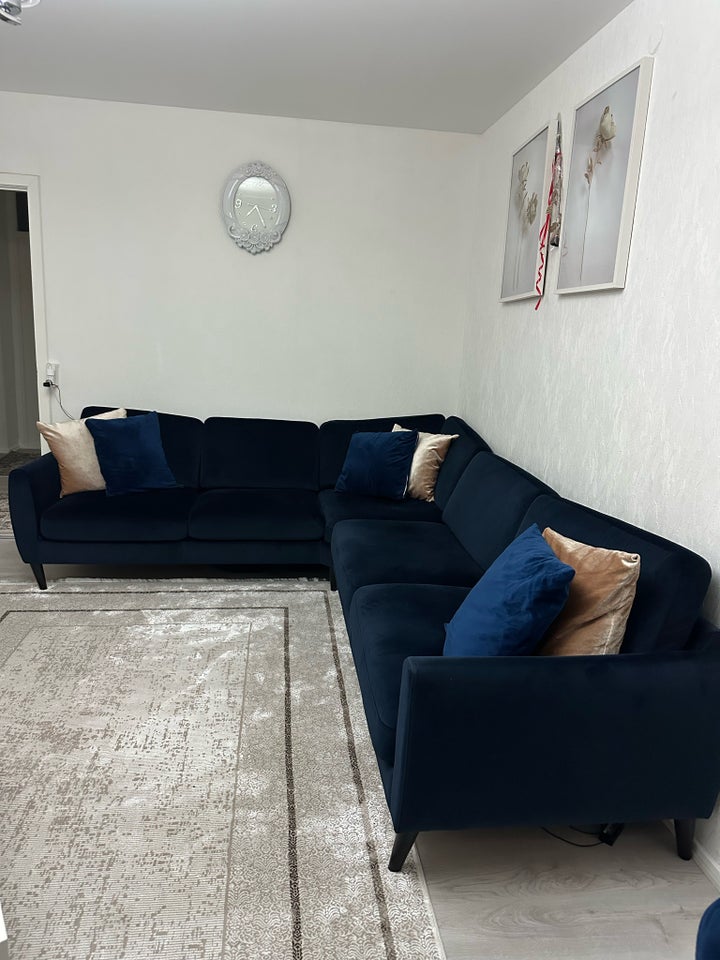 Hjørnesofa, velour, anden