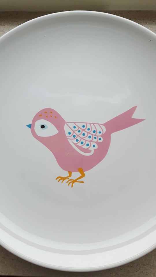 Porcelæn, Tallerken x 6, Birdie