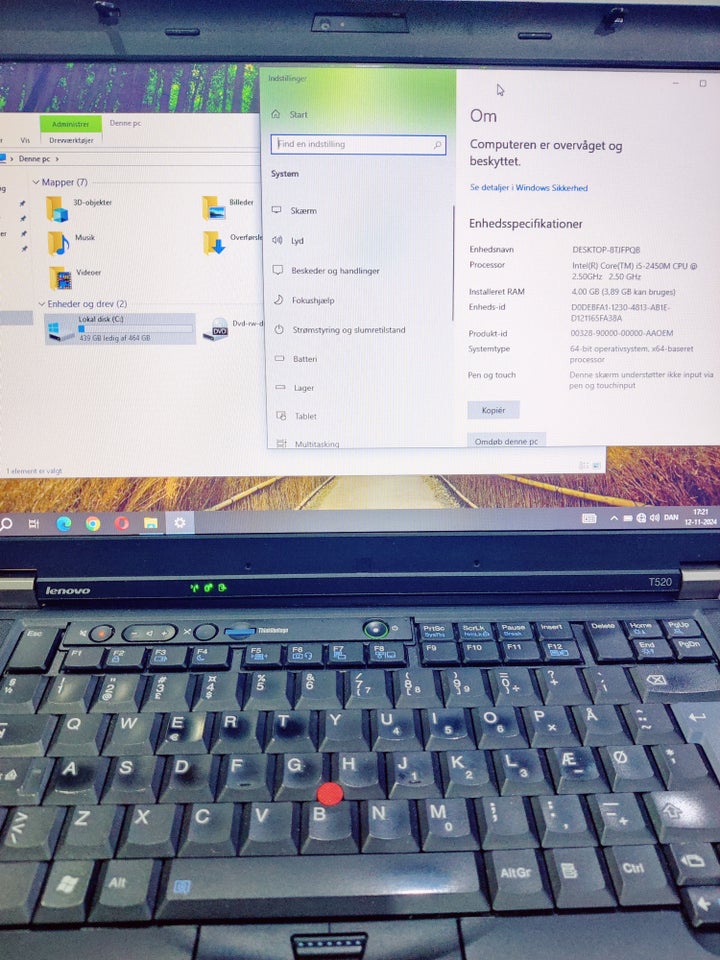 Lenovo T520, 2,50 GHz, 4 GB ram