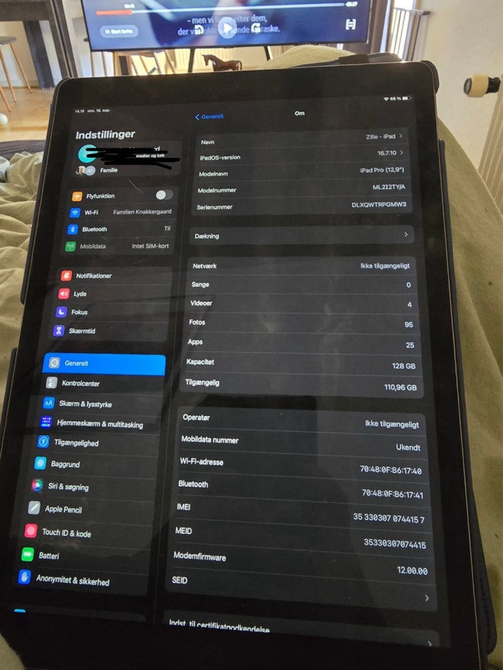 iPad Pro 128 GB sort