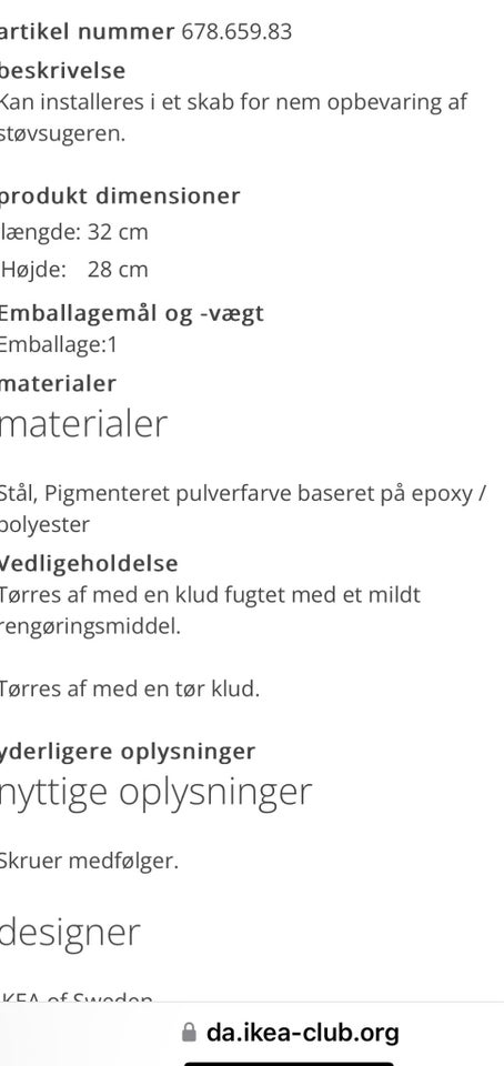 Tilbehør til skabe, Ikea