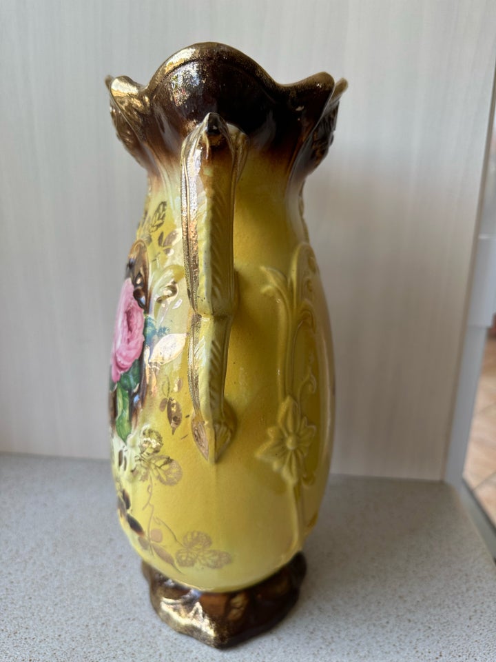 Vase Majolica vase med 2 hanke på