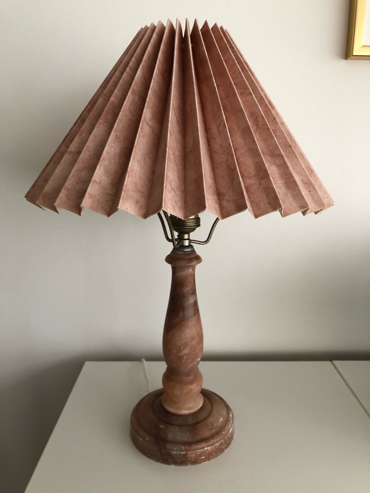 Lampe, Vintage bordlampe i marmor