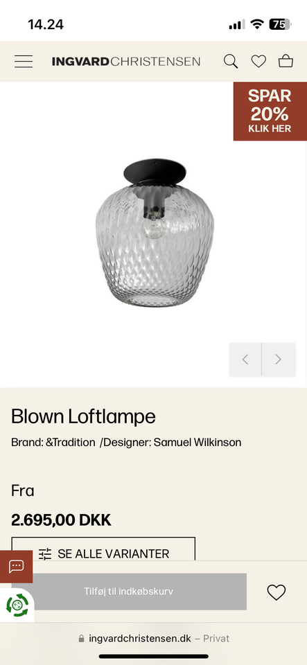 Anden loftslampe, tradition