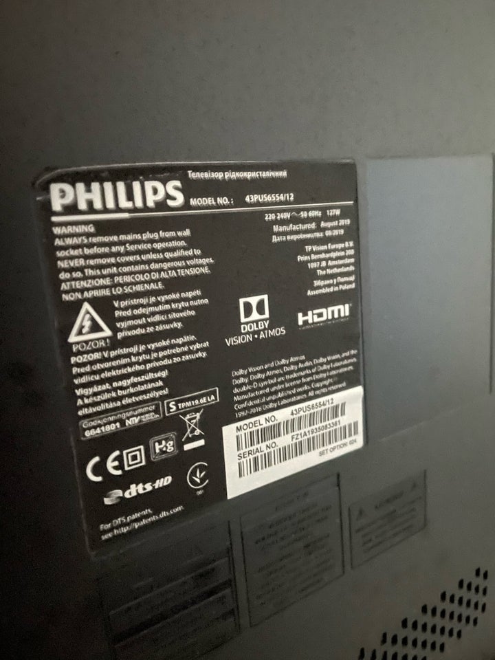 LED, Philips, 43PUS6554/12