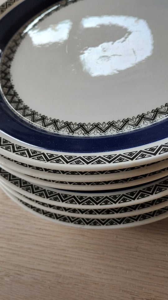 Porcelæn 6 frokost tallerkner