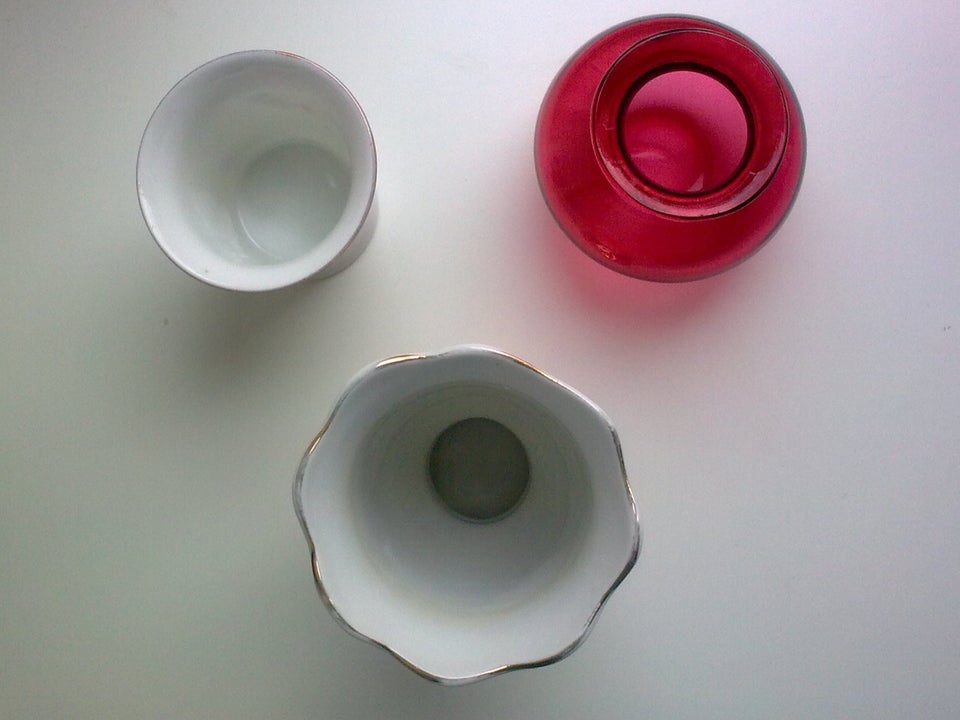 Porcelæn Vintage hvid vase MINI
