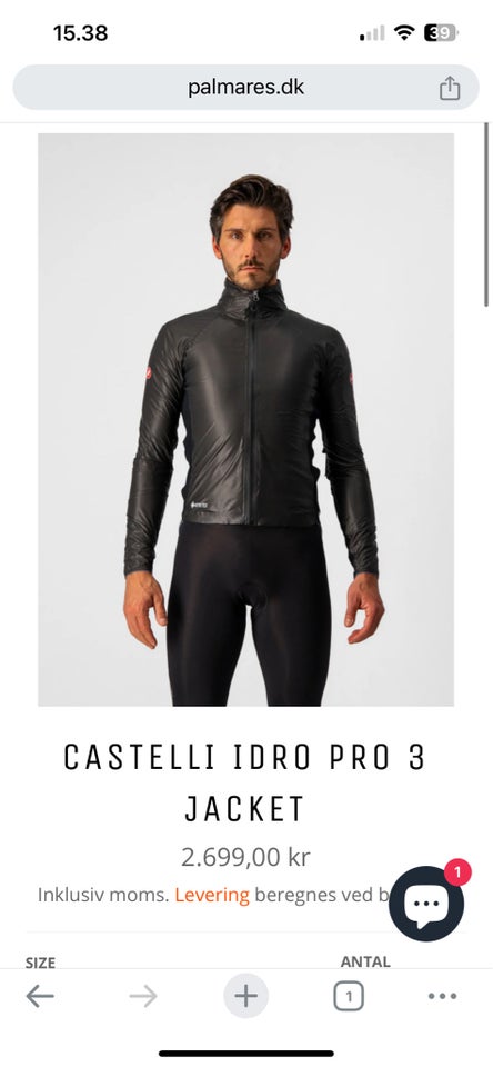 Cykeltøj Castelli Idro Pro 30 str