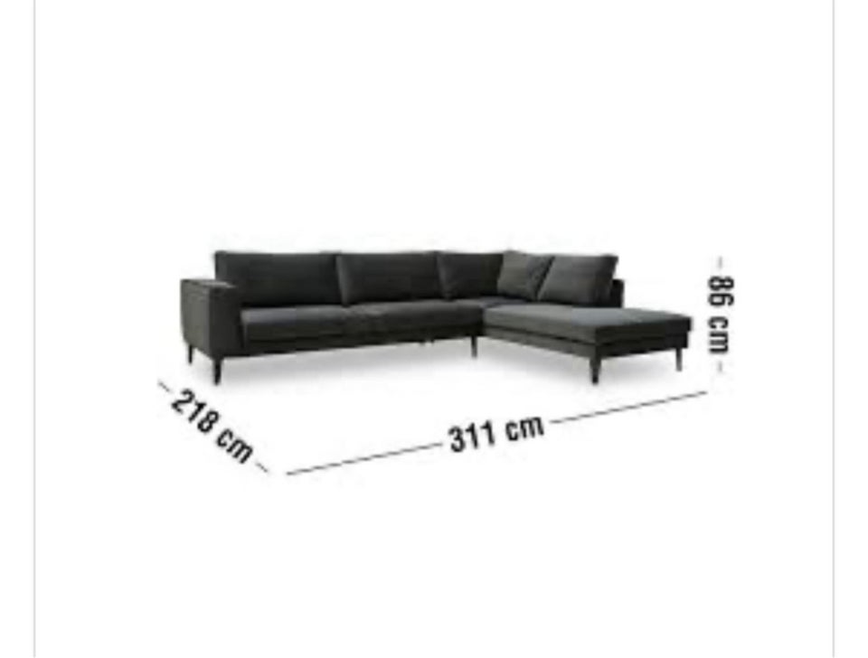 Sofa velour 5 pers