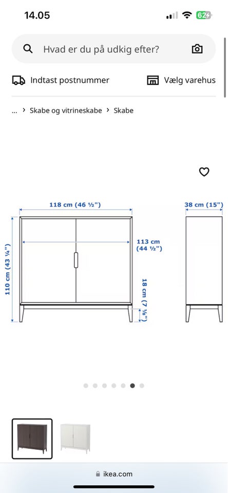 Vitrineskab IKEA