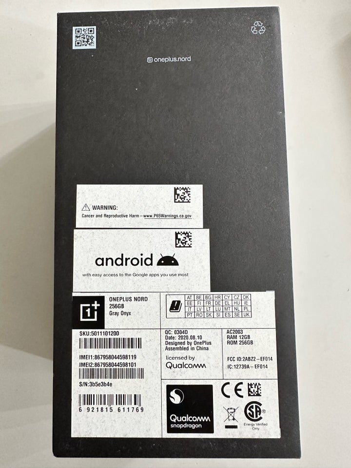 OnePlus Nord gray onyx 256 