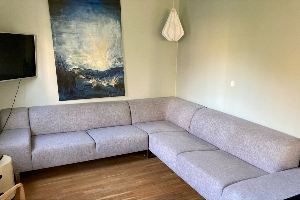 Hjørnesofa polyester 5 pers