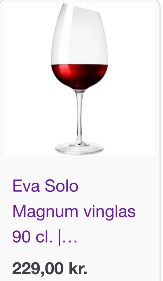 Glas Vinglas og vandglas Eva solo