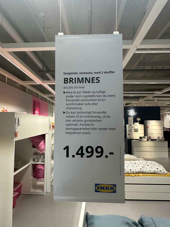 Seng fra Ikea Brimnes Ikea
