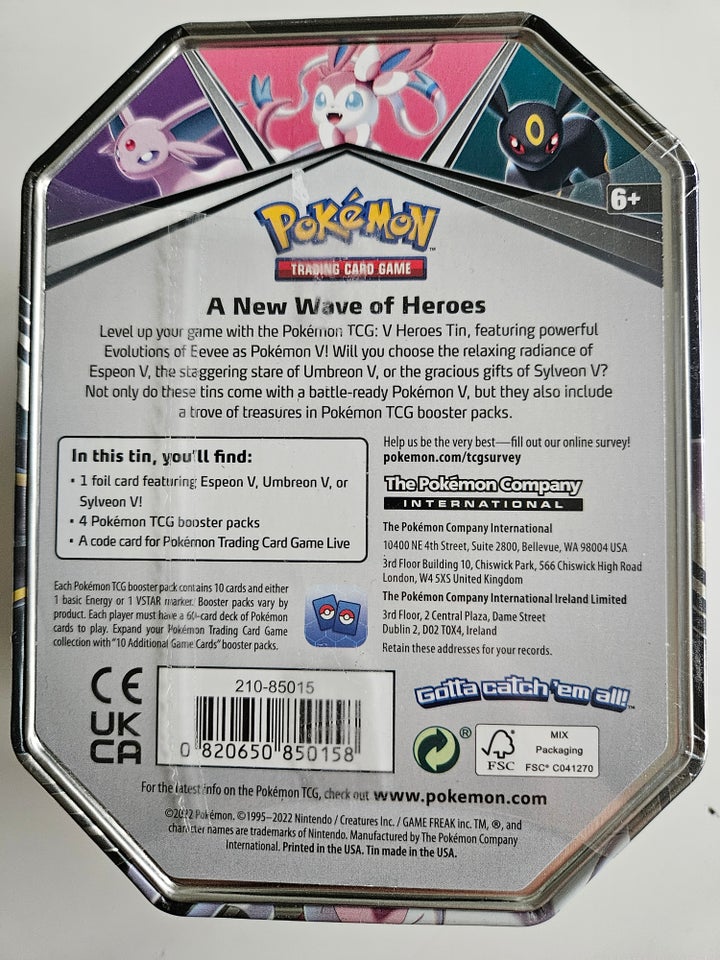 Samlekort, Pokemon tin æske