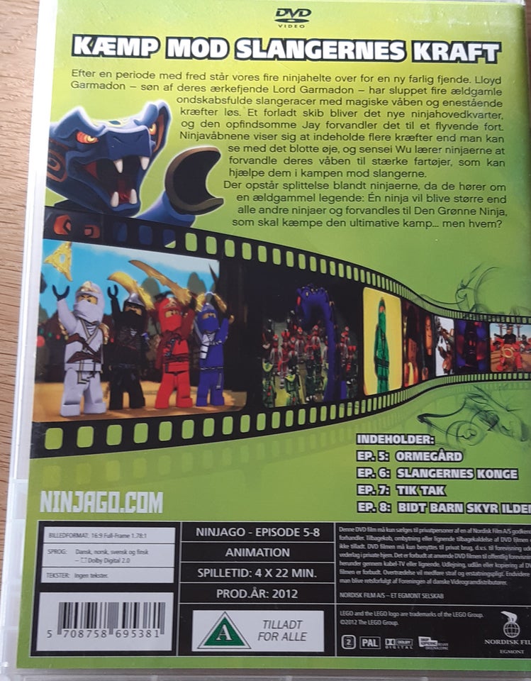 Ninjago eps 5-8, DVD, tegnefilm