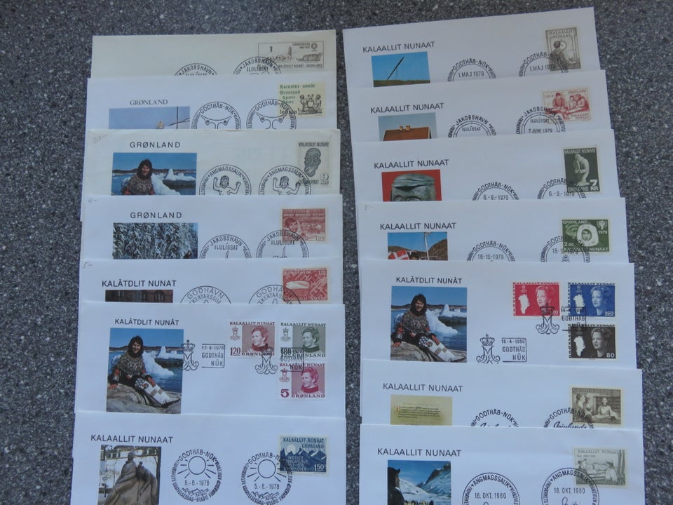 Grønland, stemplet, FDC