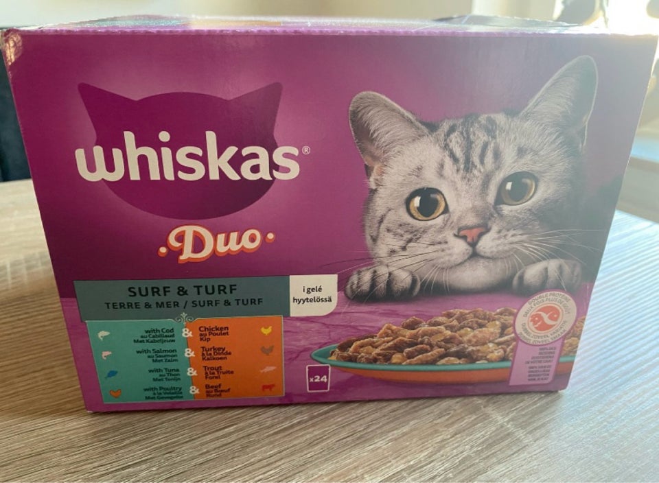 Kattefoder, Whiskas menuer