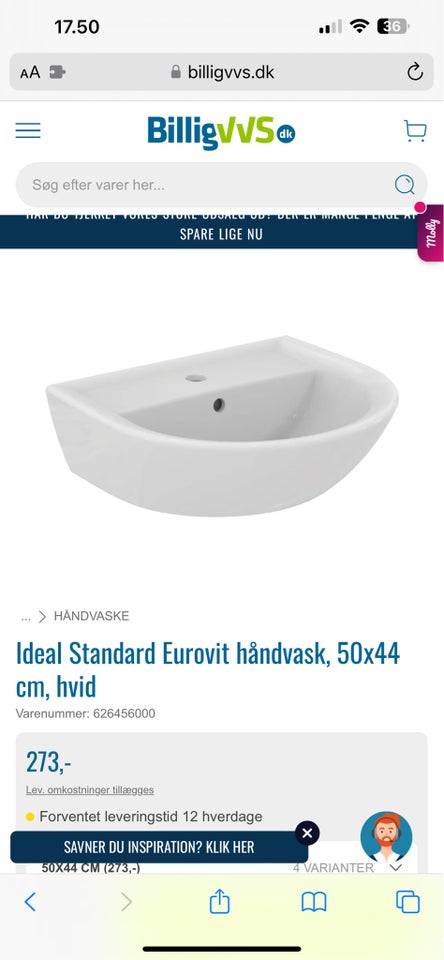 Håndvask, Ideal standard