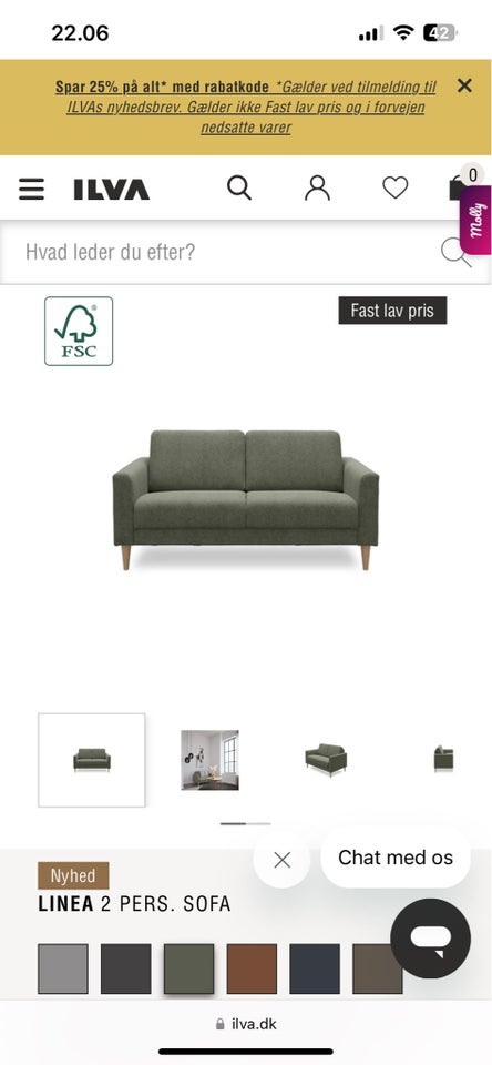 Sofa 2 pers  ILVA