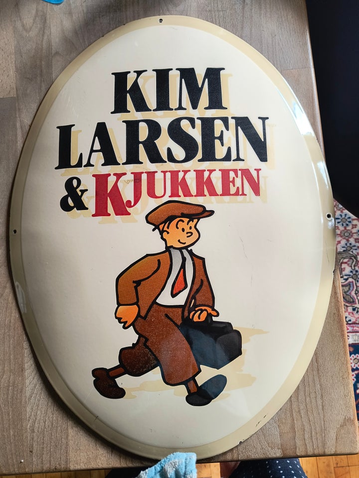 Emalje skilt Kim Larsen, motiv: