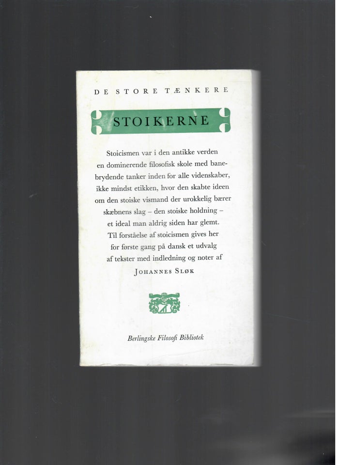 Stoikerne, emne: filosofi