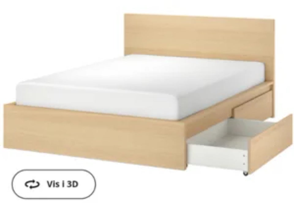 Dobbeltseng, Ikea MALM , b: 180 l: