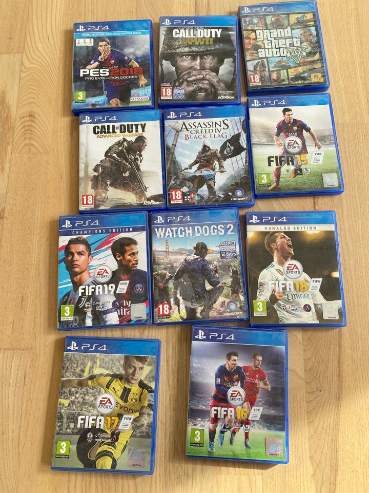 Forskellige spil PS4