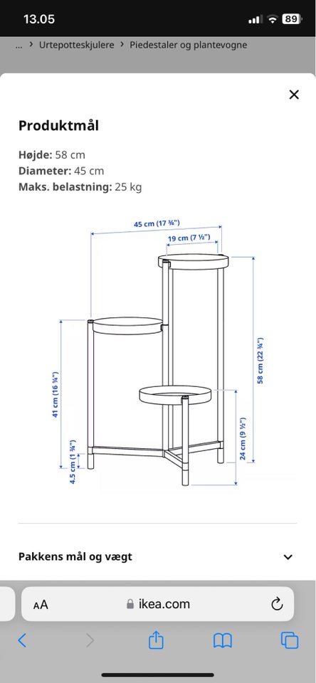 Piedestal/blomsterbord, IKEA