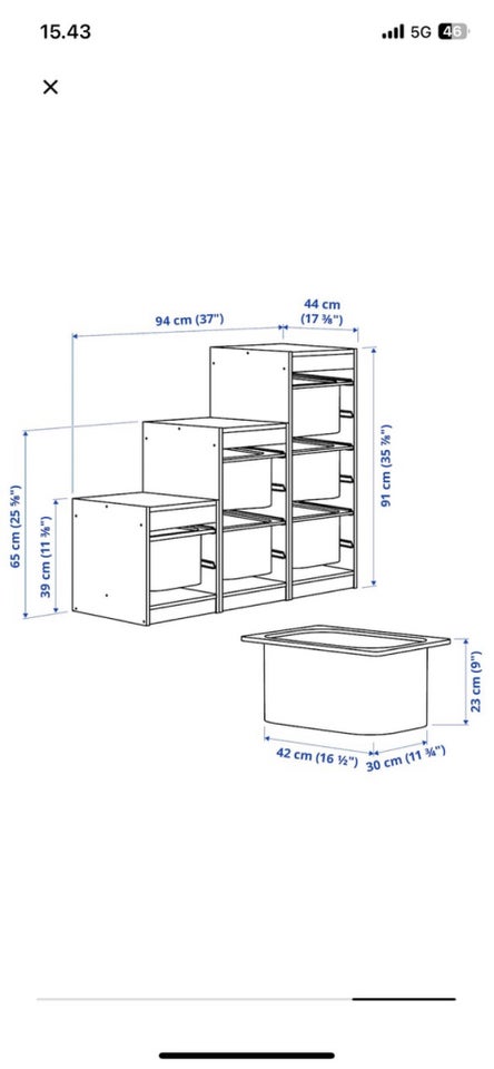 Vægreol, Trofast Ikea