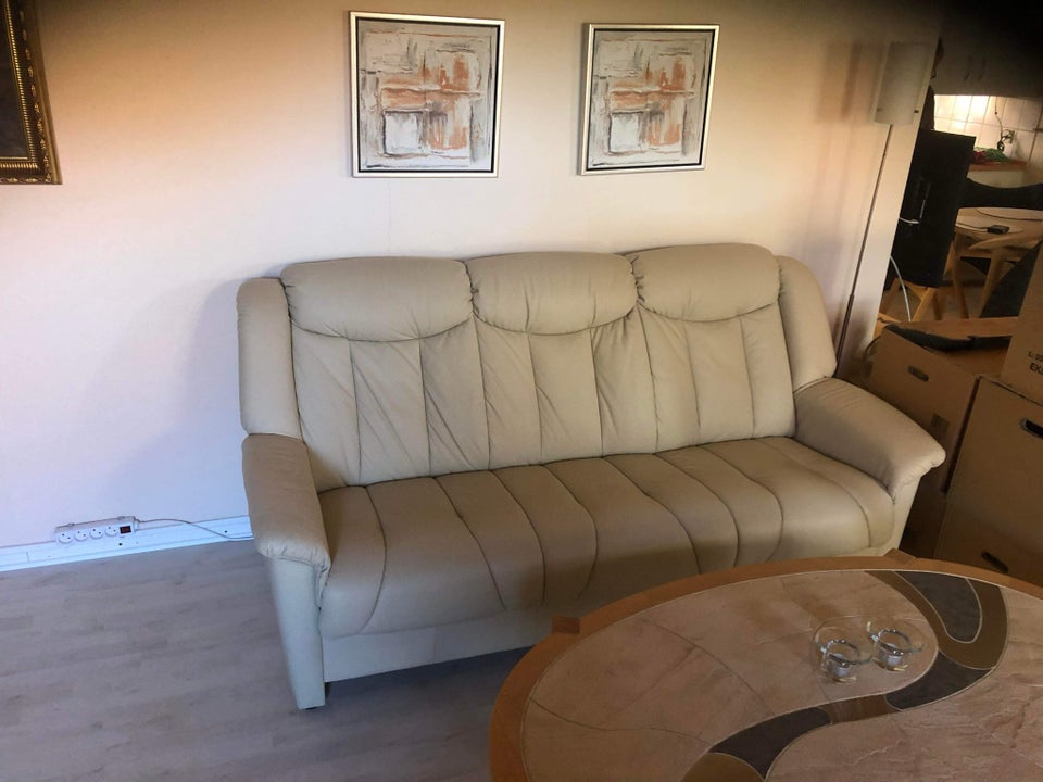 Sofa læder 3 pers