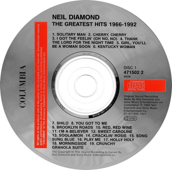 NEIL DIAMOND: The Greatest Hits