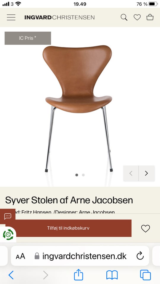 Spisebordsstol Arne Jacobsen