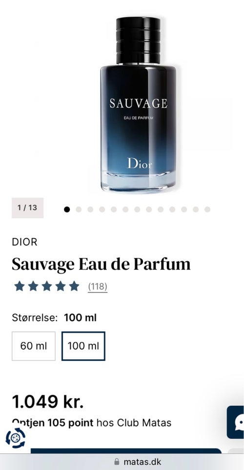 Eau de parfum, Dior Sauvage , Dior