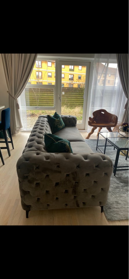 Sofa, velour, 3 pers.