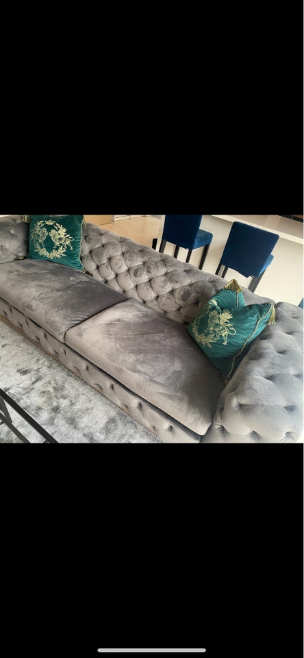 Sofa, velour, 3 pers.