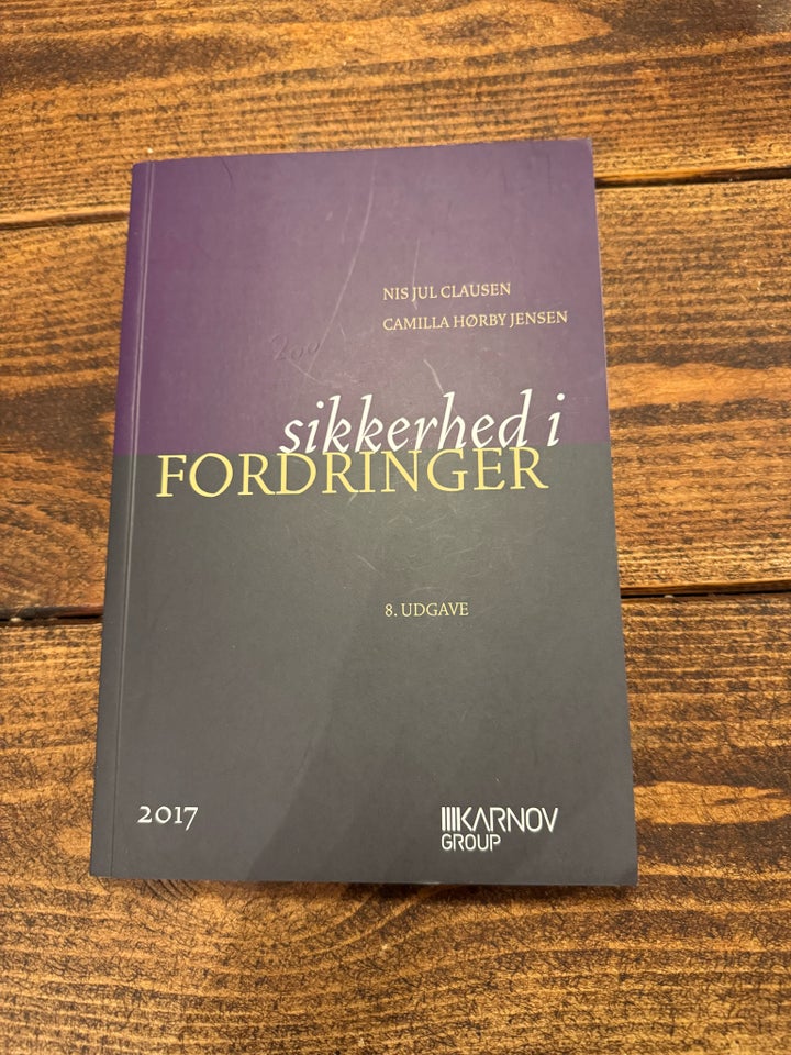 Sikkerhed i fordringer, emne: jura