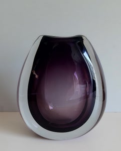 Glas Vase Holmegaard ametyst