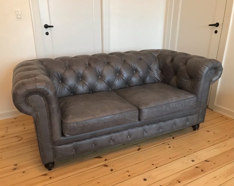 Sofa, læder, 2 pers.