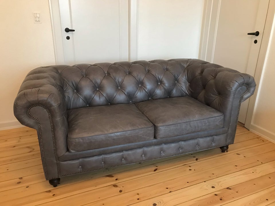 Sofa, læder, 2 pers.