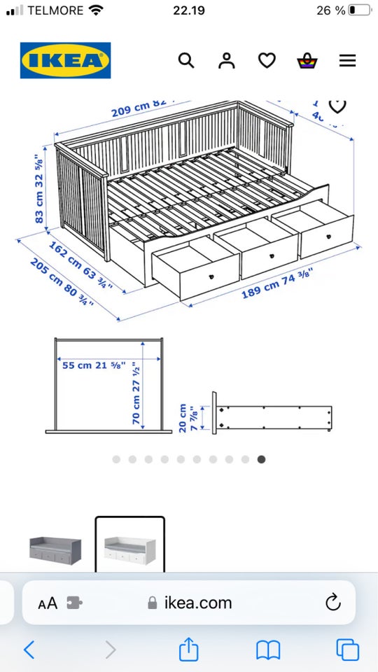 Enkeltseng Hemnes Ikea